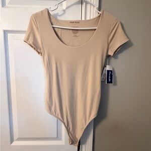 Pink Rose Women's Beige Bodysuit